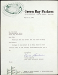 1961 (April 21st) Vince Lombardi Green Bay Packers Typed Letter Signed With Full Name (JSA) “Signed months before his first World Championship!”