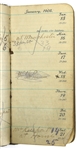 1905 Honus Wagner Pittsburgh Pirates Personal 3”x6” Diary & Date Book (MEARS LOA/JSA) Entirely Written In His Hand