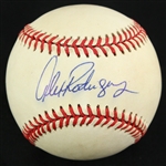 1995-99 Alex Rodriguez Seattle Mariners Signed OAL Budig Baseball (JSA)