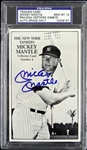 1990s Mickey Mantle New York Yankees 3.5”x5.5” Signed Slabbed Card (PSA Slabbed)