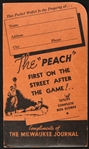1937 Peach Milwaukee Brewers AAA Chicago White Sox Milwaukee Journal 4”x7” Schedule 
