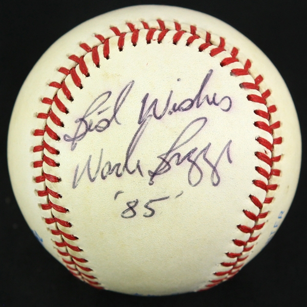 1985 Wade Boggs Boston Red Sox Signed OAL Brown Baseball (JSA)