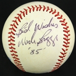 1985 Wade Boggs Boston Red Sox Signed OAL Brown Baseball (JSA)