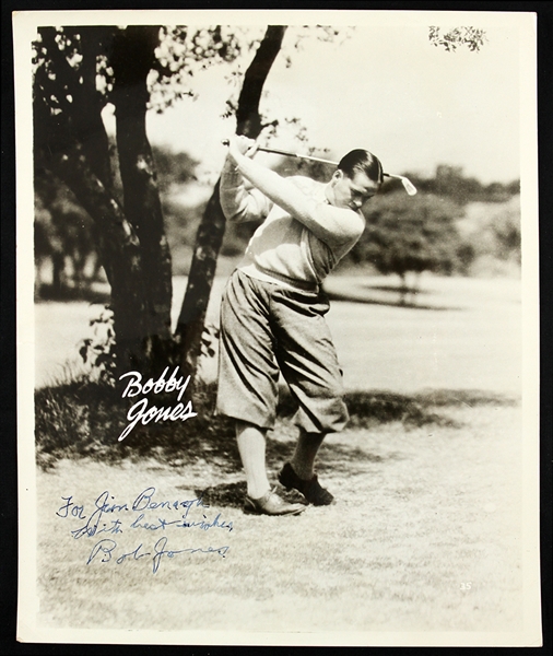 1920s Bobby Jones Golf Legend Signed 8x10 B&W Photo (JSA)