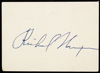 1970s Richard Nixon 37th President of the United States Signed Cut (PSA)