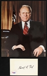 1970s Gerald Ford 38th President of the United States Signed Cut (PSA)
