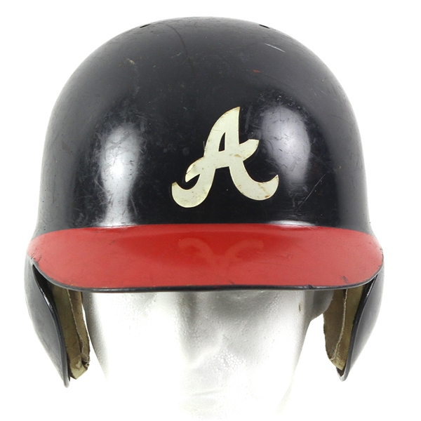 1990s Mark Lemke Atlanta Braves Game Worn Batting Helmet (MEARS LOA)