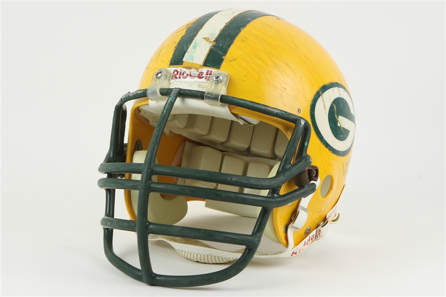 1984-87 Charles Martin Green Bay Packers Signed Game Worn Helmet (MEARS LOA/JSA)