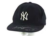 1978-81 Reggie Jackson New York Yankees Signed Game Worn Cap (MEARS LOA/JSA)