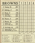 1951 (August 19th) Eddie Gaedel St. Louis Browns Official Onsite Program Highest Graded Example