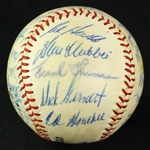1960 Chicago Cubs Team Signed Baseball w/ 26 Signatures Including Ernie Banks, Ron Santo, Lou Boudreau & More (JSA)