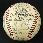 1954 Cincinnati Reds Team Signed ONL Giles Baseball w/ 28 Signatures Including Ted Kluszewski, Birdie Tebbetts, Gus Bell, Roy McMillan & More (JSA) 