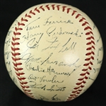 1954 Cincinnati Reds Team Signed ONL Giles Baseball w/ 28 Signatures Including Ted Kluszewski, Birdie Tebbetts, Gus Bell, Roy McMillan & More (JSA) 