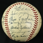 1954 Cincinnati Reds Team Signed ONL Giles Baseball w/ 28 Signatures Including Ted Kluszewski, Birdie Tebbetts, Gus Bell, Roy McMillan & More (JSA) 