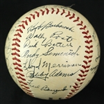 1954 Cincinnati Reds Team Signed ONL Giles Baseball w/ 28 Signatures Including Ted Kluszewski, Birdie Tebbetts, Gus Bell, Roy McMillan & More (JSA) 