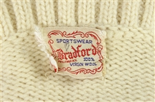 1891 Game Worn Football Nose Guard w/ Bradford Mfg. Co. Turtleneck Sweater - Lot of 2 (MEARS LOA)