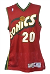 1999-2000 Gary Payton Seattle Supersonics Signed Alternate Jersey (MEARS LOA/JSA)
