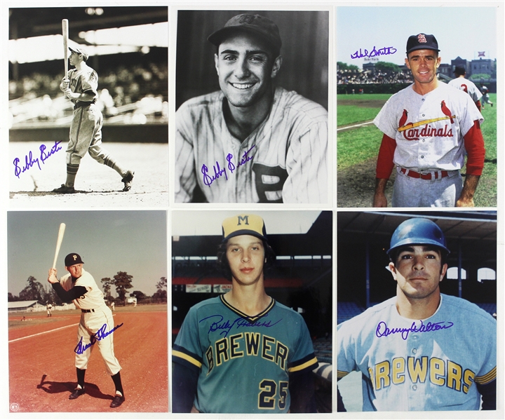 1960s MLB Signed 8" x 10" Photo Collection - Lot of 6 w/ Frank Thomas, Sibby Sisti & More (JSA)