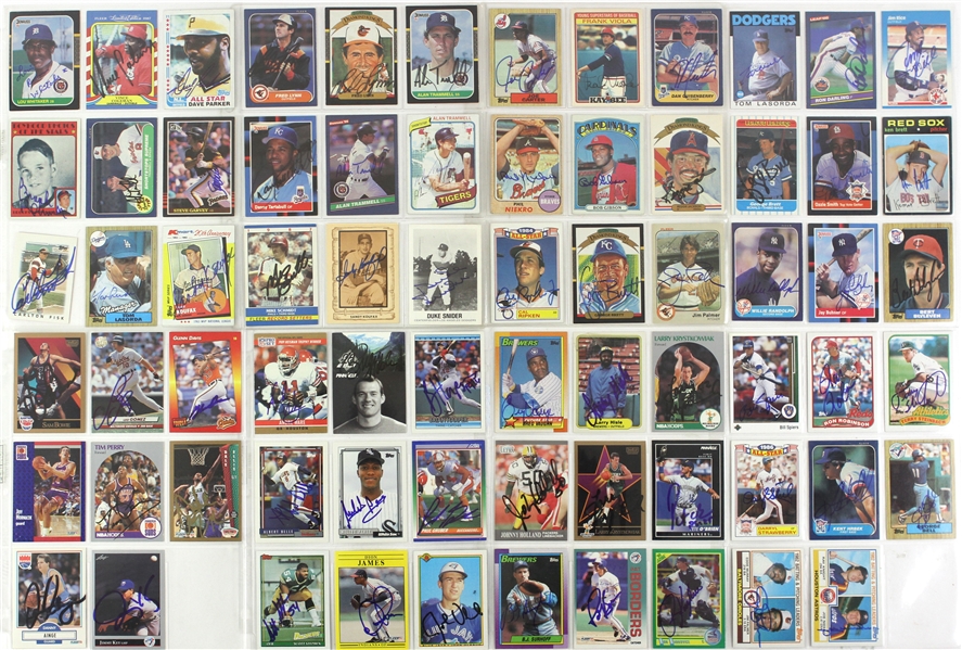 1980s-90s Signed Baseball Card Collection - Lot of 245 w/ Duke Snider, Bob Gibson, Jim Rice, Jim Palmer & More (JSA)