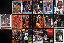 1980s-2000s Basketball Trading Card Collection - Lot of 16 w/ Michael Jordan, Shaquille ONeal, Charles Barkley & Patrick Ewing