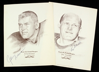 1967 Ray Nitschke Jerry Kramer Signed 8" x 10" Sweetland Williams Advertising Prints - Lot of 2 (JSA)