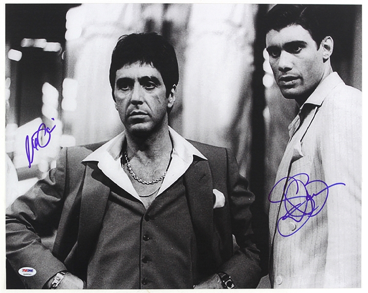 2000s Al Pacino Steven Bauer Scarface Dual Signed 16" x 20" Photo (PSA/DNA)