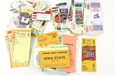1970s-90s Baseball Football Basketball Hockey Press Pass Ticket & Stub Collection - Lot of 300+