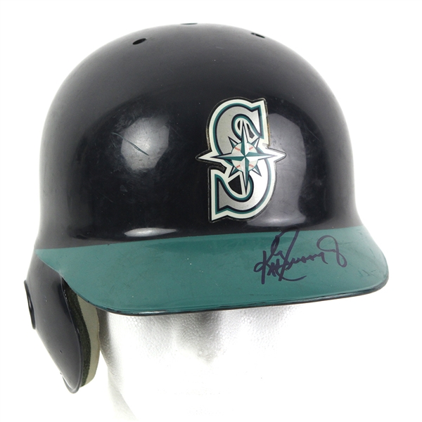 1995 Ken Griffey Jr. Seattle Mariners Signed Game Worn Batting Helmet (MEARS LOA/*JSA*)