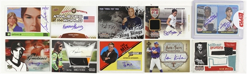 1960's-2000's Signed Trading Cards Index Cards Cuts & More - Lot of 131 w/ Sandy Koufax, Hank Aaron, Joe Namath, Al McGuire & More (JSA)