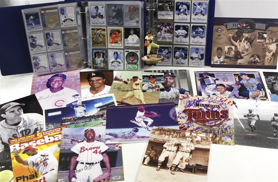 1970s-2000s Baseball Signed Trading Card & Photo Collection - Lot of 779 w/ Sandy Koufax, Ted Williams, Hank Aaron, Earl Weaver, Albert Pujols & More