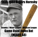 1934-1944 Rogers Hornsby H&B Louisville Slugger Professional Model Team Index Bat (MEARS A8)
