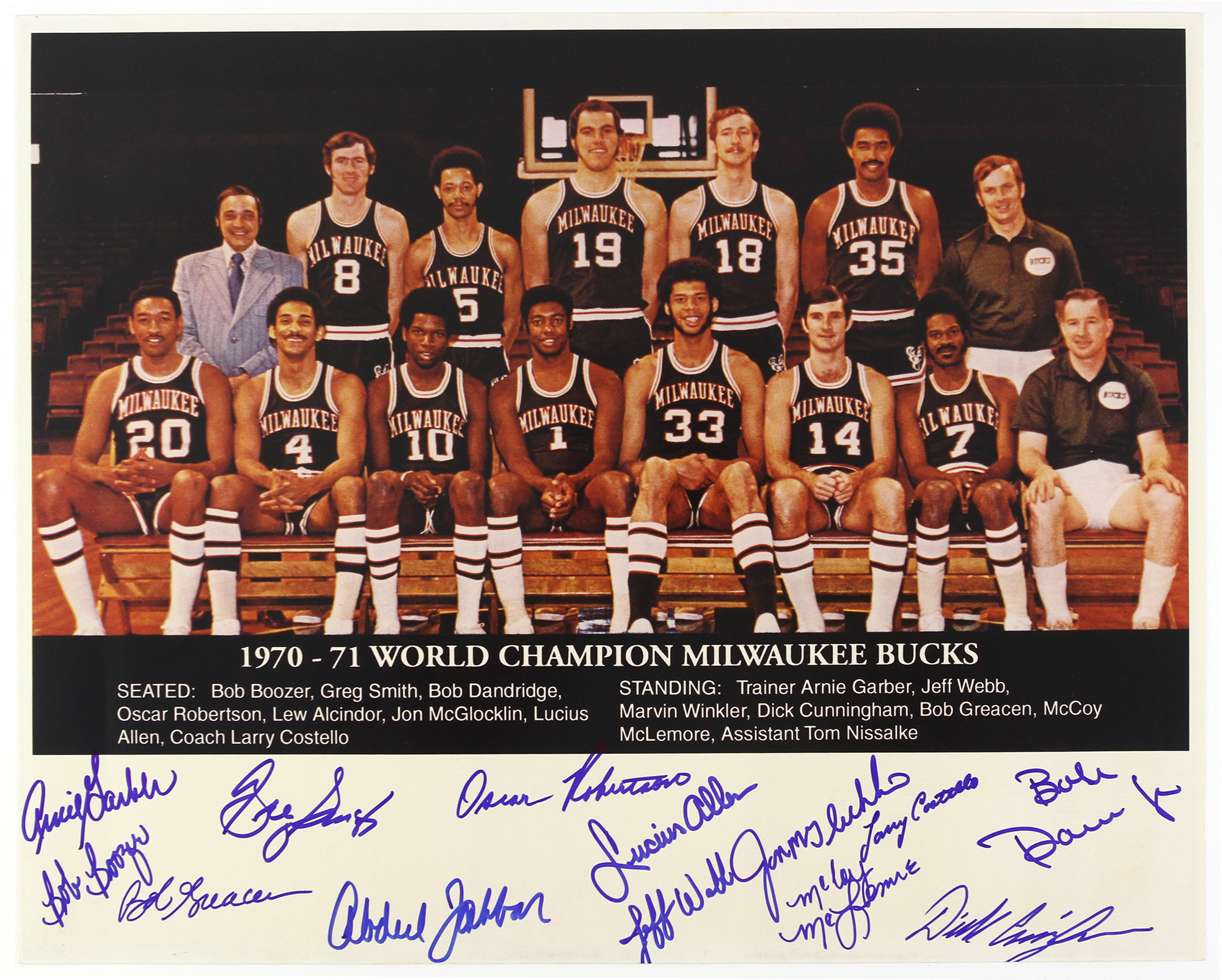  Kareem Abdul-Jabbar Milwaukee Bucks Men's 1970-71