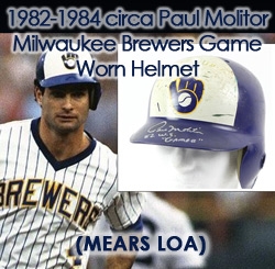 1982-84 circa Paul Molitor Milwaukee Brewers Signed World Series Season Batting Helmet (MEARS LOA/JSA)