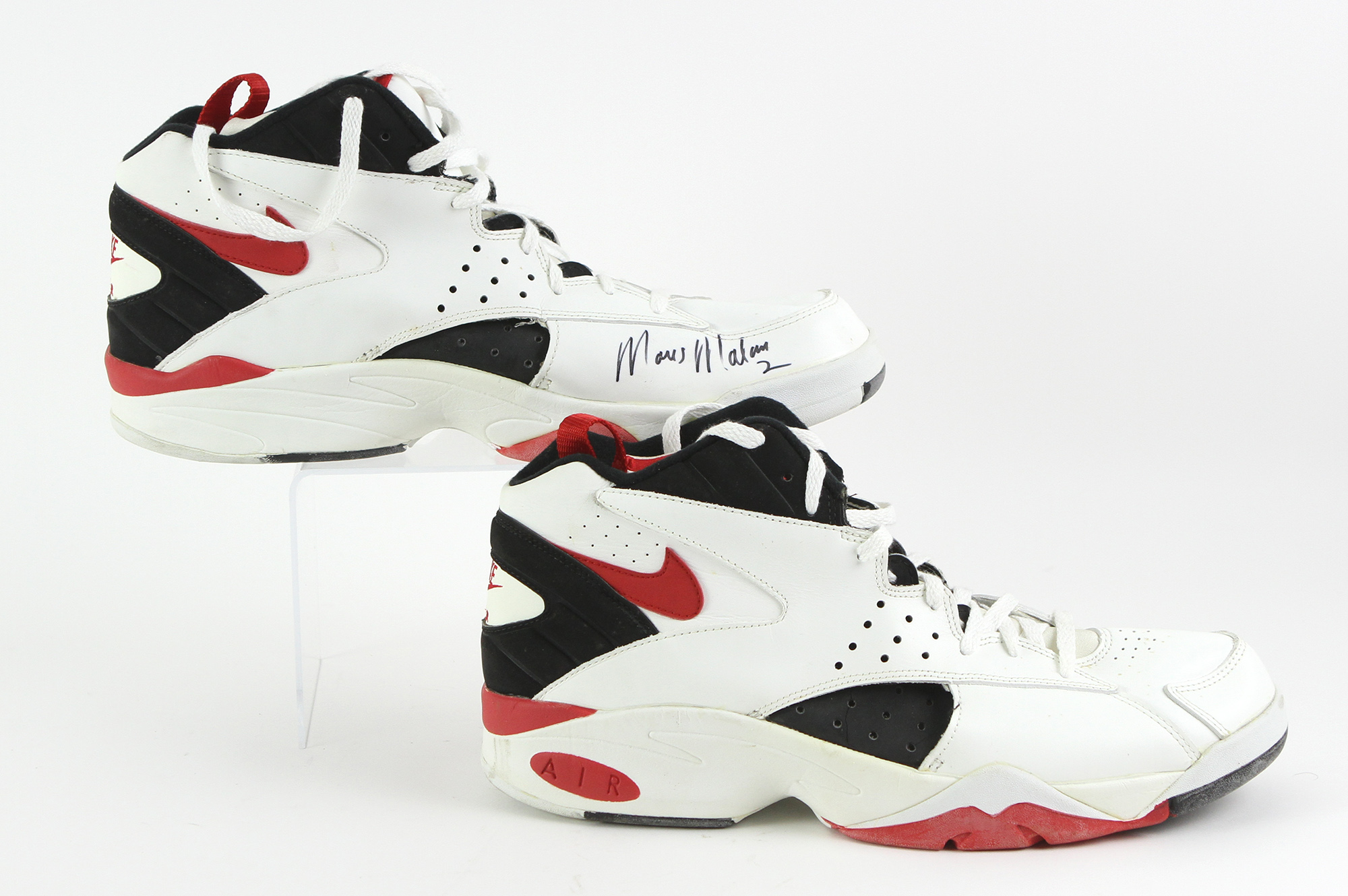 Lot Detail - 1993-94 Moses Malone Philadelphia 76ers Signed Nike Air ...