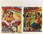 1970s Tarzans Desert Mystery & Tarzan and The Leopard Woman French Language Movie Poster Collection - Lot of 2