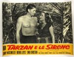 1948 Tarzan & The Mermaids Johnny Weismuller 18.5" x 26.5" Italian Language Movie Poster