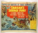 1952 Tarzans Savage Fury Lex Barker 22" x 28" Movie Poster
