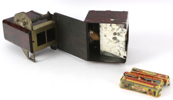 1930s Movie Jecktor Projector w/ 3 Tarzan Film Rolls