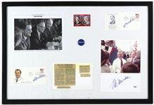 1970s-80s Walter Mondale 42nd Vice President of the United States 22" x 32" Framed Display w/ Signed Photo, First Day Envelopes & More (JSA)