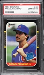 1987 Rafael Palmeiro Chicago Cubs Donruss #43 Rookie Card (PSA Gem MT 10)
