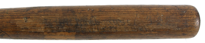 1917-1922 Bill Wambsganss Cleveland Indians H&B Louisville Slugger Professional Model Game Used Side Written (6-3-22) Game Used Bat (MEARS A10) “Famous For His Unassisted World Series Triple Play” 