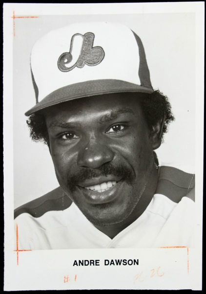 1970s Andre Dawson Montreal Expos 5”x7” B&W Photo