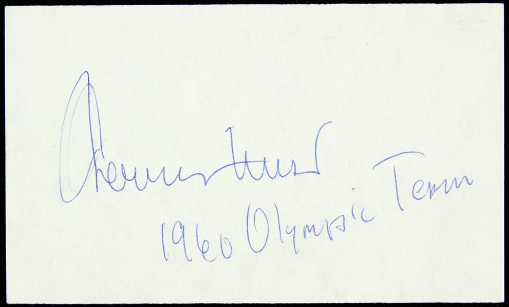 1960s Jerry West USA Olympic Team Signed Index Card (JSA)