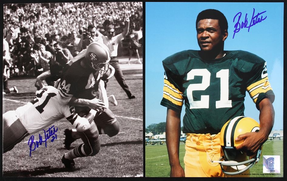 1960s Bob Jeter Green Bay Packers Signed 8x10 Color Photo (JSA)