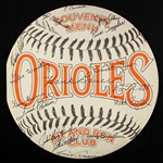 1965 Baltimore Orioles 2-Page Fold Open Souvenir “Hit and Run Club” Menu