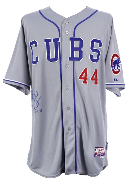 2014 Anthony Rizzo Chicago Cubs Signed Road Alternate Jersey (Issued) W/ Pants & PSA/DNA)