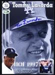 Tommy Lasorda 2x Signed Hall of Fame Icon 5x7 Postcard, Los Angeles Dodgers (JSA)