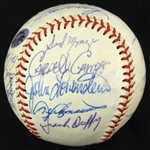 1977 Vintage Team Signed Cleveland Indians Baseball (JSA)