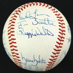 1980 Seattle Mariners Team Signed OAL MacPhail Baseball w/ 19 Signatures Including Vada Pinson, Mario Mendoza, Floyd Bannister & More (JSA)
