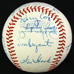 1980 Seattle Mariners Team Signed OAL MacPhail Baseball w/ 19 Signatures Including Vada Pinson, Mario Mendoza, Floyd Bannister & More (JSA)